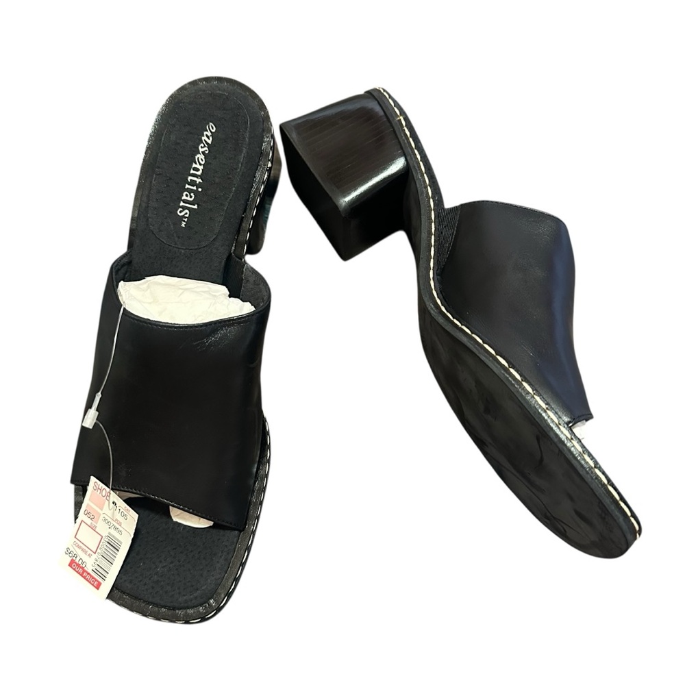 Black Sandal Slides Design, Genuine Leather, Well Crafted, New and Unworn